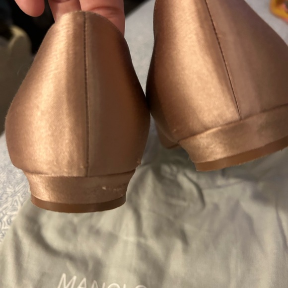 Manolo Blahnik Women's Hangisi Flats Blush Sz 9.5 (42 1/2) - Picture 3 of 11